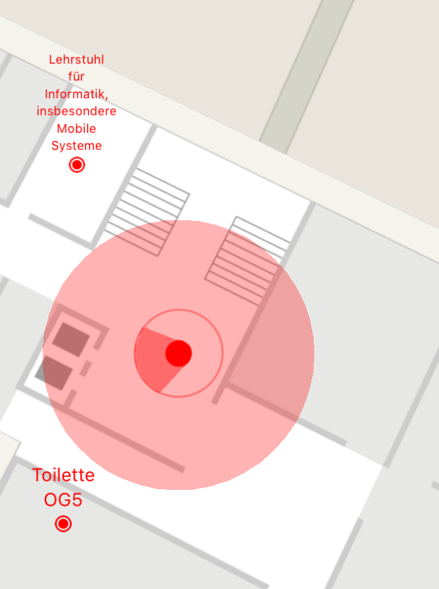 Position Marker with Accuracy Circle